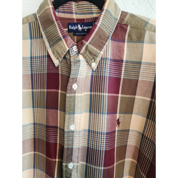 Ralph Lauren Men's Button-Down Shirt XL Plaid Long Sleeve Classic Fit 100%... - Picture 5 of 7